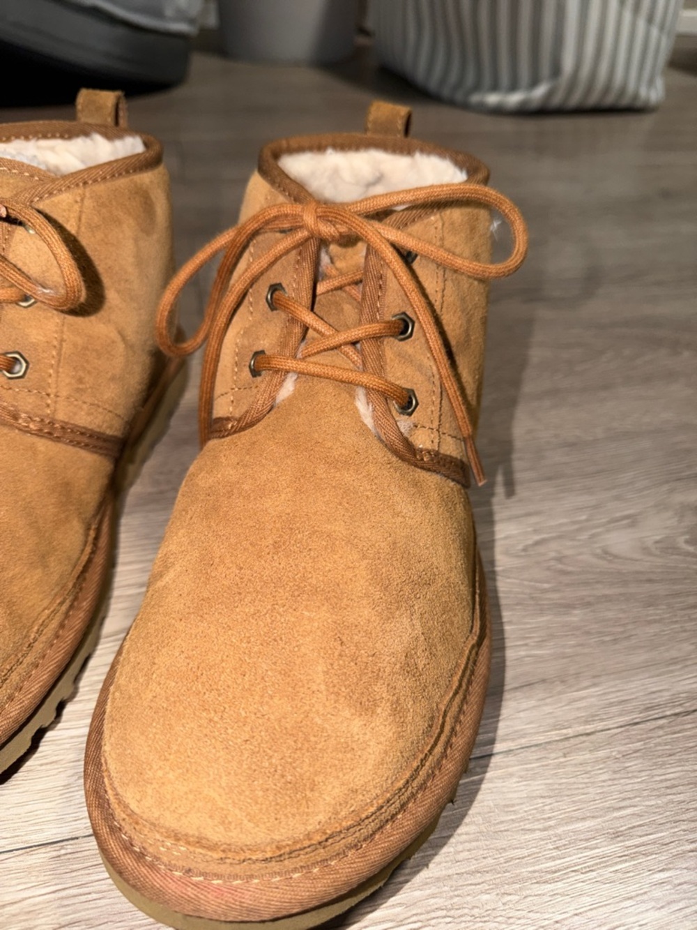 UGG Men's Suede Lace-Up Boots in Chestnut
